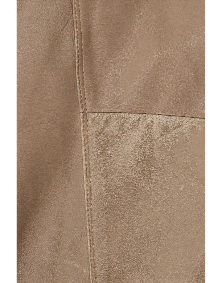 Giacca in pelle vintage da uomo UK 42 XL Beige
