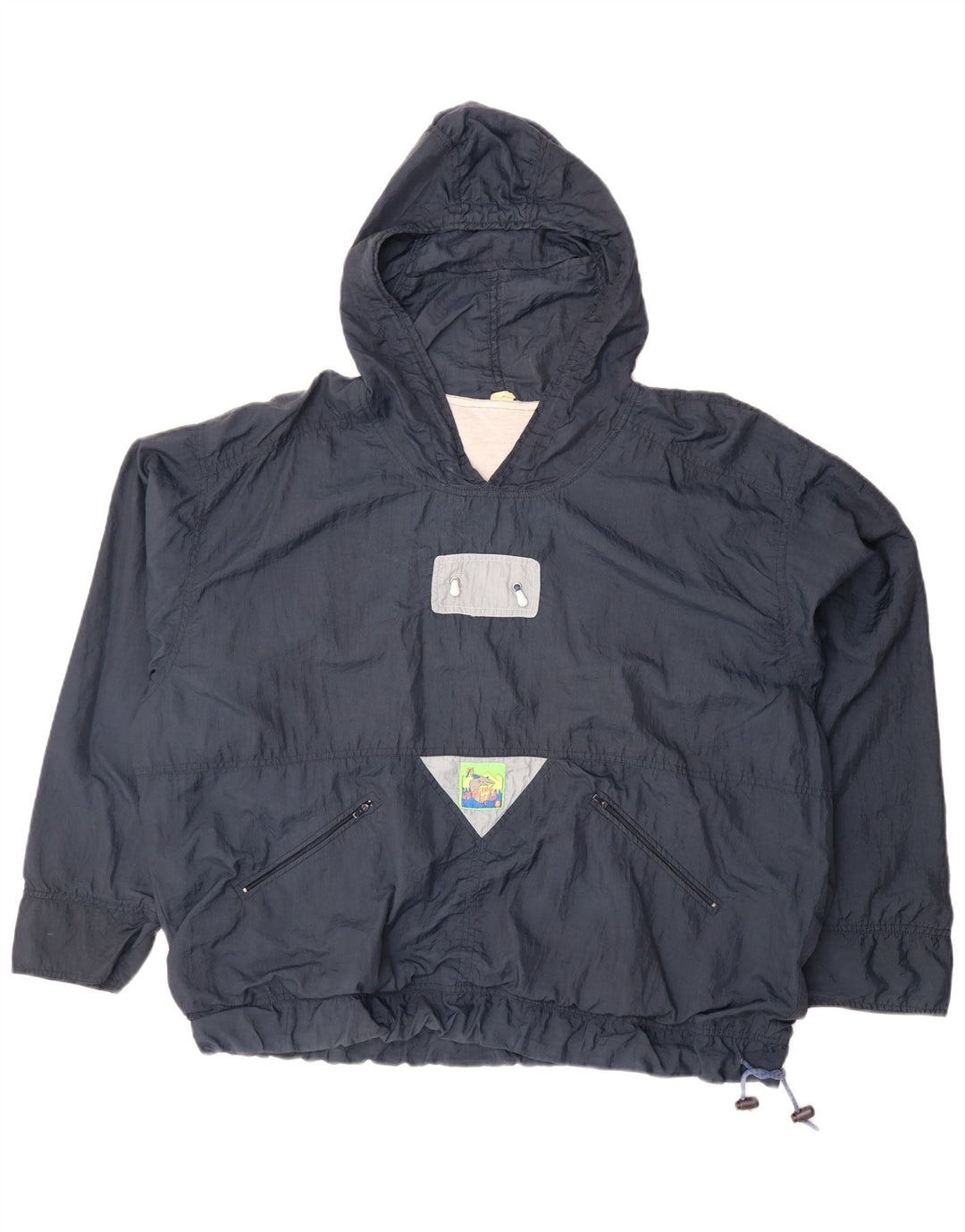 Tuta intera vintage da uomo con vestibilità ampia, vestibilità ampia, blu navy medio