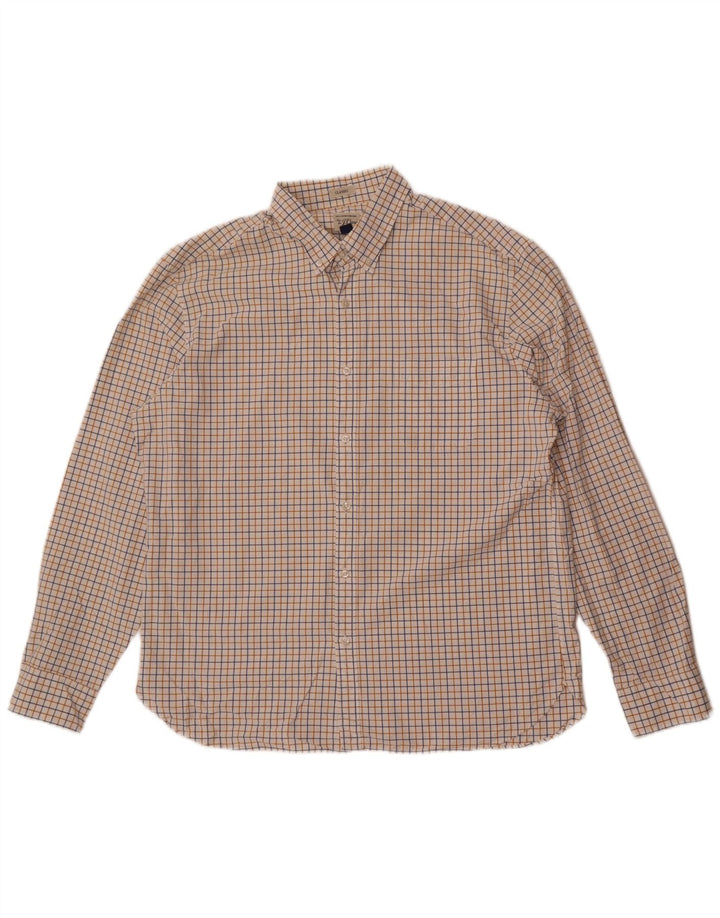 Camicia da uomo J. Crew vestibilità classica XL cotone a quadri bianchi