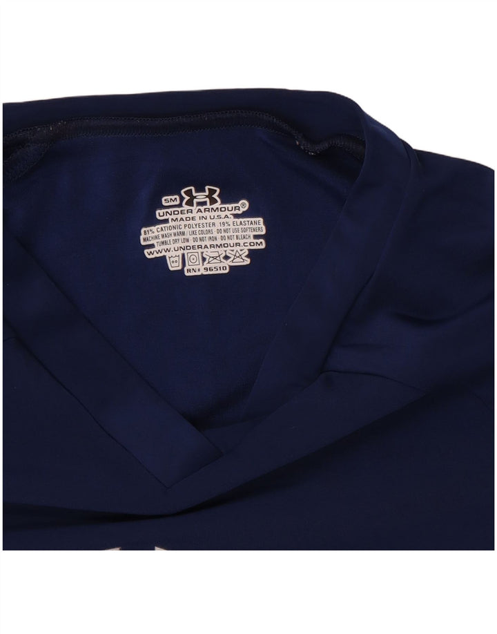 Maglietta da donna Under Armour Top Small in poliestere blu navy