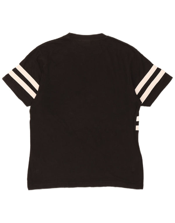 Ellesse T-shirt grafica da uomo Heritage Top piccola in cotone a righe nere