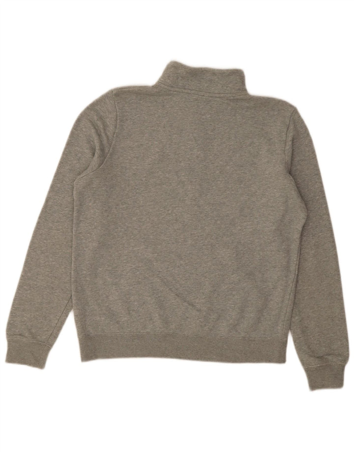 Felpa da donna oversize con collo e zip Nike, maglione, UK 10, piccola, grigia chiazzata