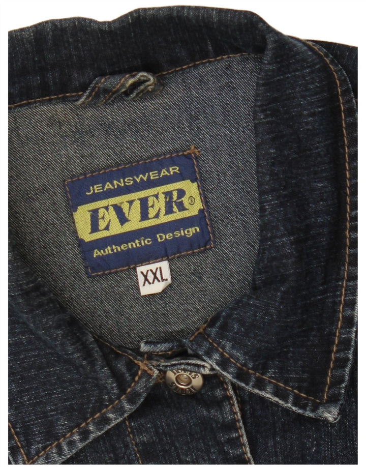 Giacca di jeans da donna VINTAGE UK 20 2XL Blu navy