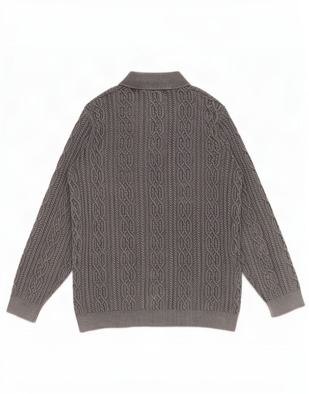Maglione maglione da uomo con collo a bottoni Joe Browns 2XL cotone grigio