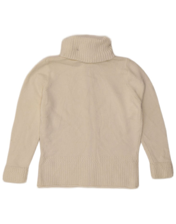Maglione cardigan con zip intera Marks & Spencer da donna UK 16 grande cotone bianco