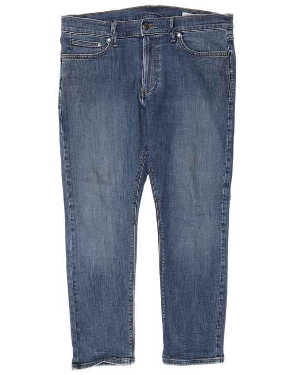 Jeans slim da uomo Marks & Spencer W34 L27 cotone blu