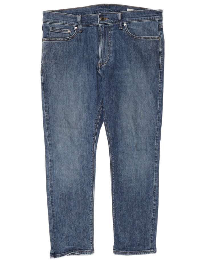 Jeans slim da uomo Marks & Spencer W34 L27 cotone blu