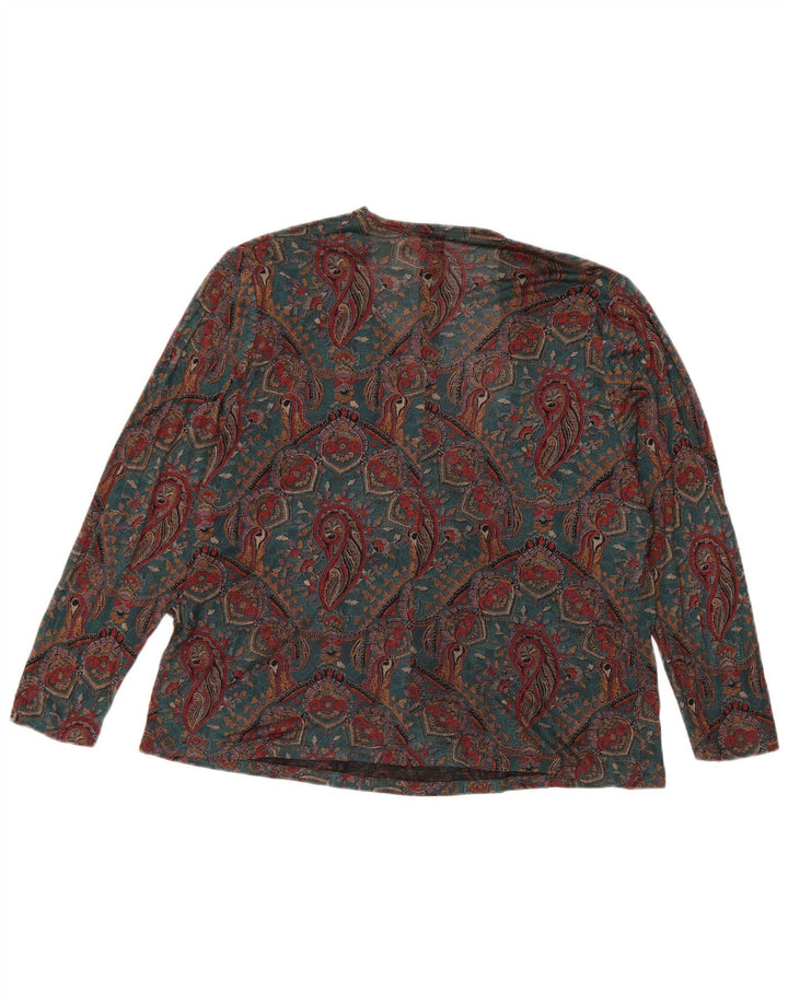 Camicetta vintage da donna Top UK 14 Paisley medio multicolore
