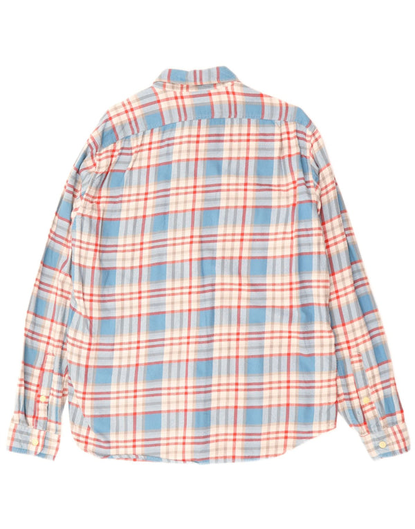 J. CREW Camicia da uomo slim fit in flanella, cotone a quadri blu grande