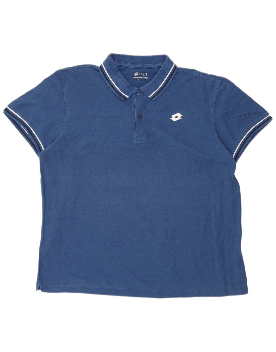 Polo da uomo LOTTO Large in cotone blu