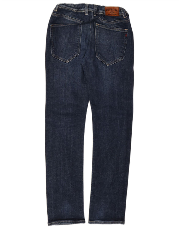 REPLAY Boys Regular Slim Jeans 11-12 Years W26 L29 Blue Cotton