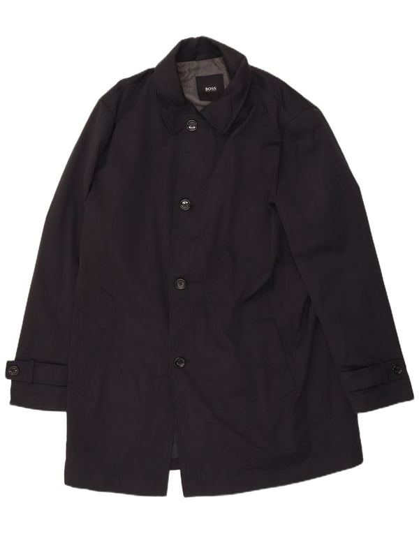 Cappotto da uomo Hugo Boss EU 56 3XL cotone nero