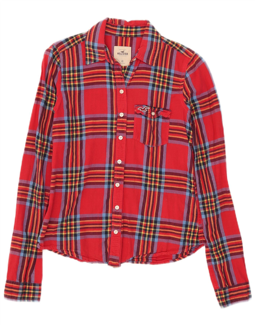 Camicia Hollister da donna UK 6 XS rossa a quadri