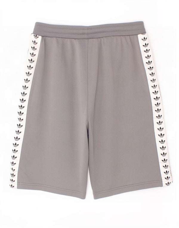 Pantaloncini sportivi Adidas da ragazzo con grafica 13-14 anni in poliestere color block grigio