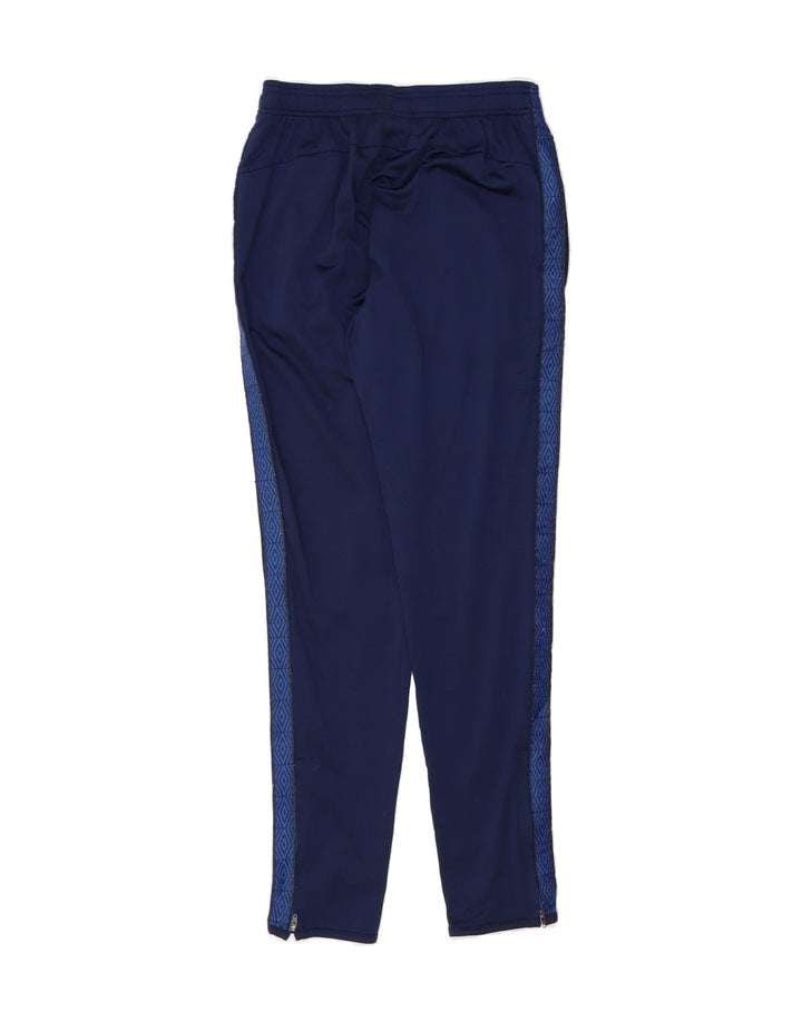 UMBRO Mens Graphic Tracksuit Trousers Small  Navy Blue Polyester Vintage Umbro and Second-Hand Umbro from Messina Hembry 