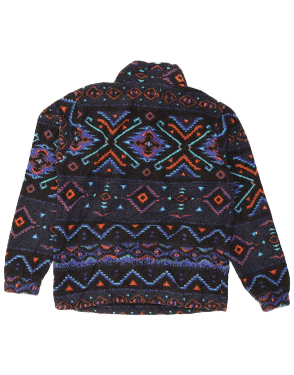 Maglione in pile da uomo con zip e collo Billabong piccolo in poliestere Fair Isle blu navy