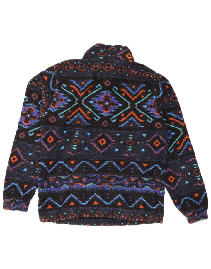 Maglione in pile da uomo con zip e collo Billabong piccolo in poliestere Fair Isle blu navy