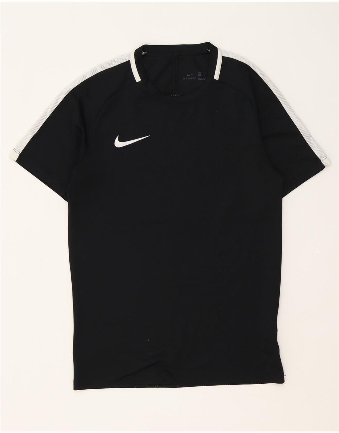 Polo Nike da uomo Dri Fit Small nera in poliestere color block