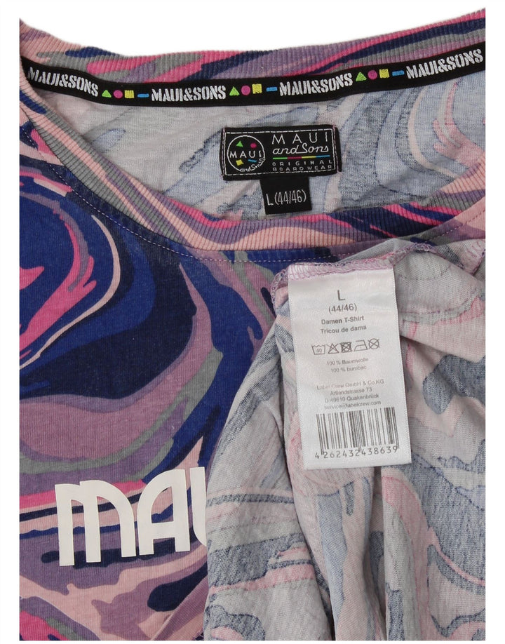 MAUI AND SONS Womens Graphic T-Shirt Top IT 44/46 Large Multicoloured