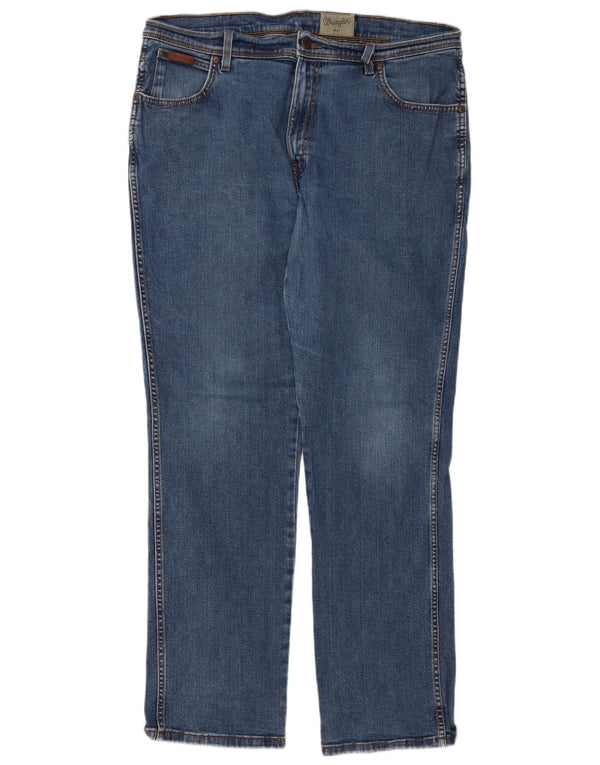 Jeans dritti elasticizzati Texas da uomo Wrangler W38 L32 cotone blu