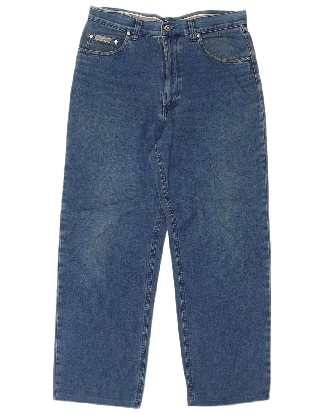 Jeans dritti da uomo Hugo Boss W34 L28 cotone blu