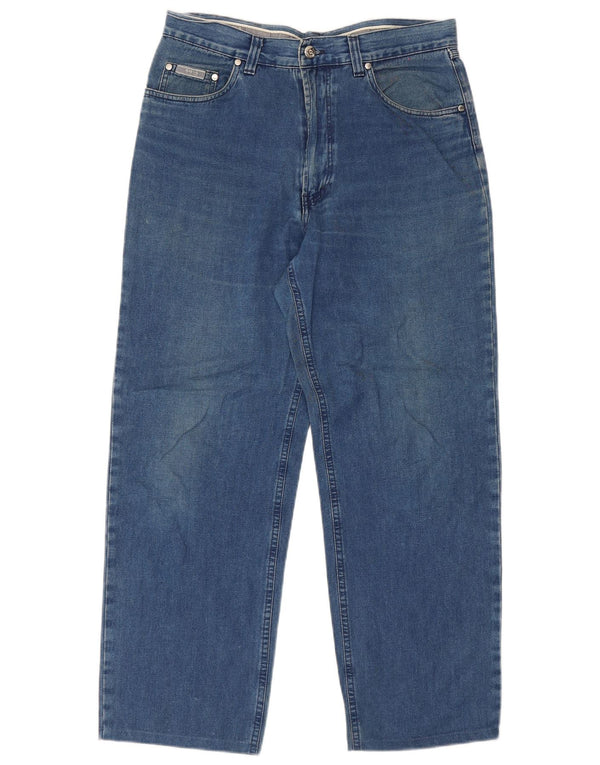 Jeans dritti da uomo Hugo Boss W34 L28 cotone blu