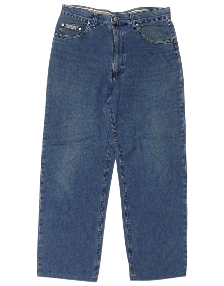 Jeans dritti da uomo Hugo Boss W34 L28 cotone blu