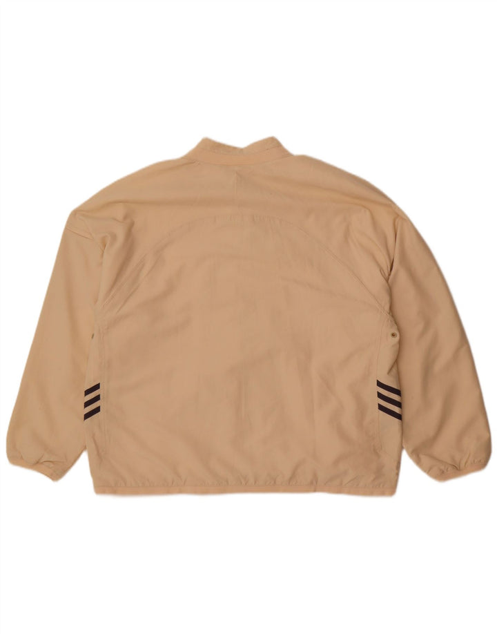 Giacca bomber oversize da donna Adidas UK 16 grande poliestere beige