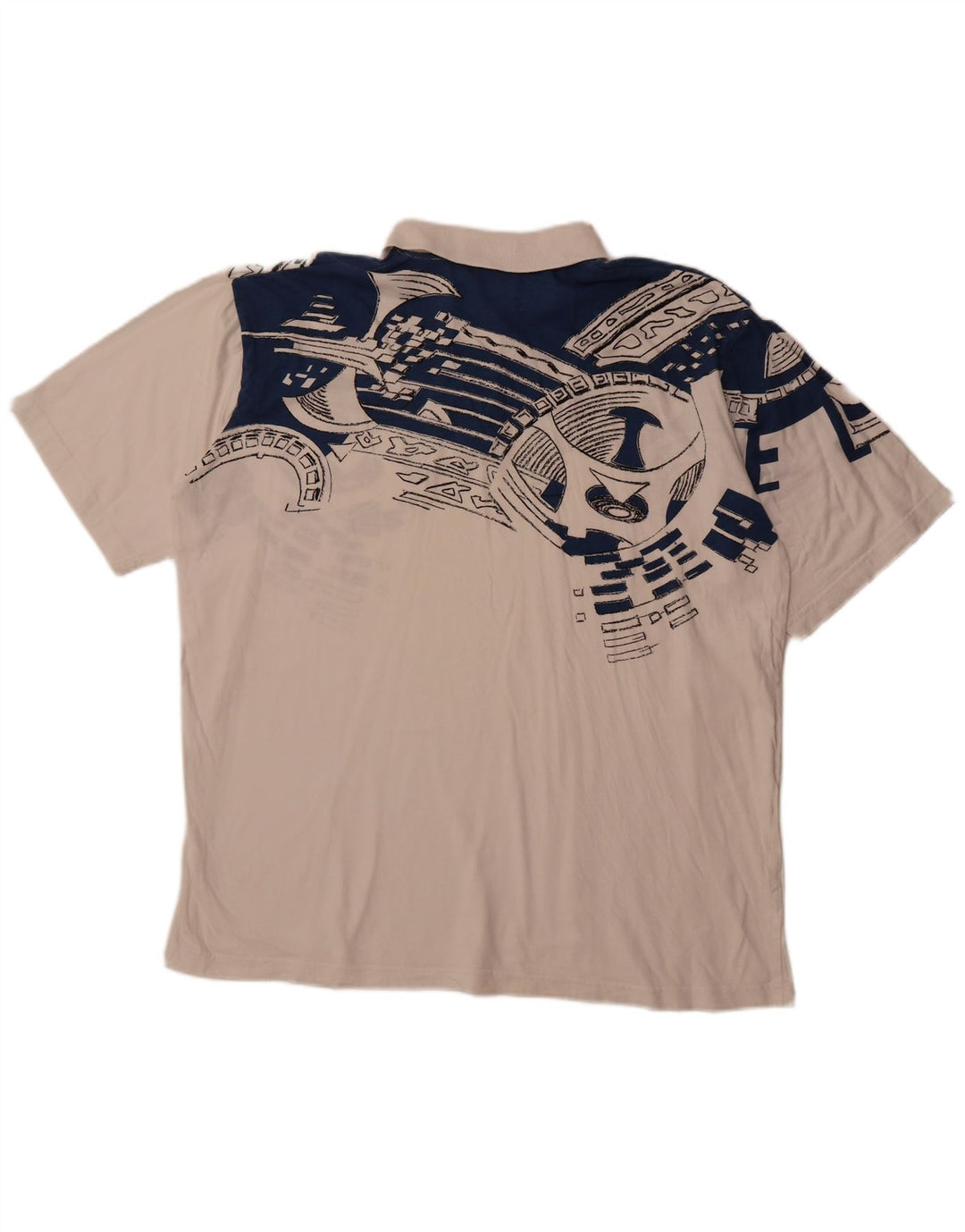 Polo grafica da uomo SHAMP EU 48 cotone geometrico bianco medio