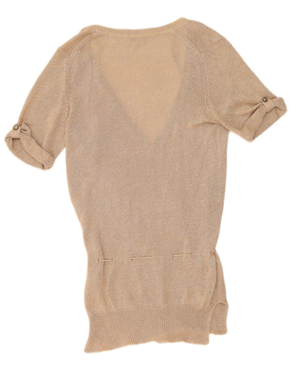 Abito maglione da donna Massimo Dutti UK 14 Lino screziato beige medio