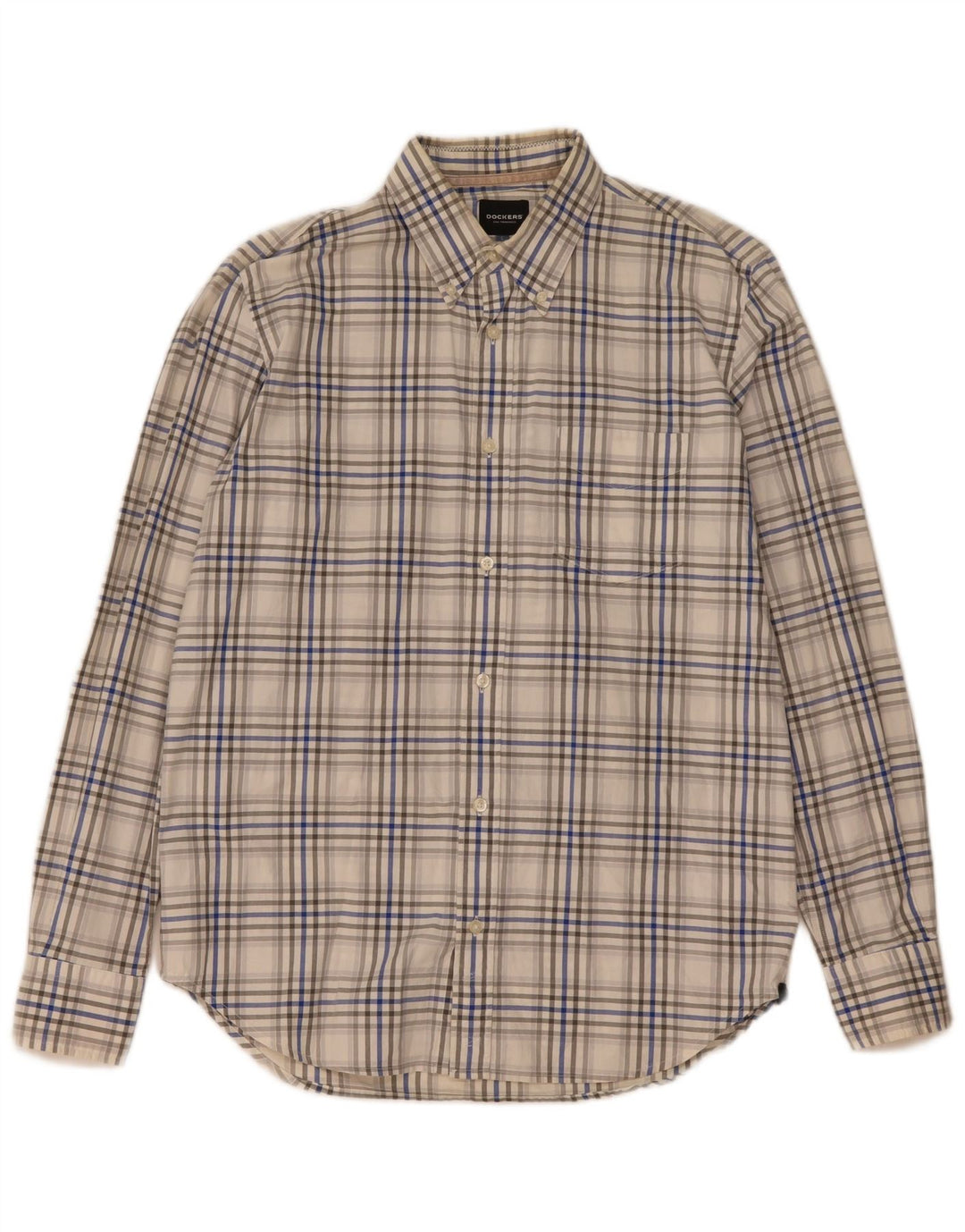 Camicia da uomo Dockers taglia 42/44 grande cotone a quadri multicolore