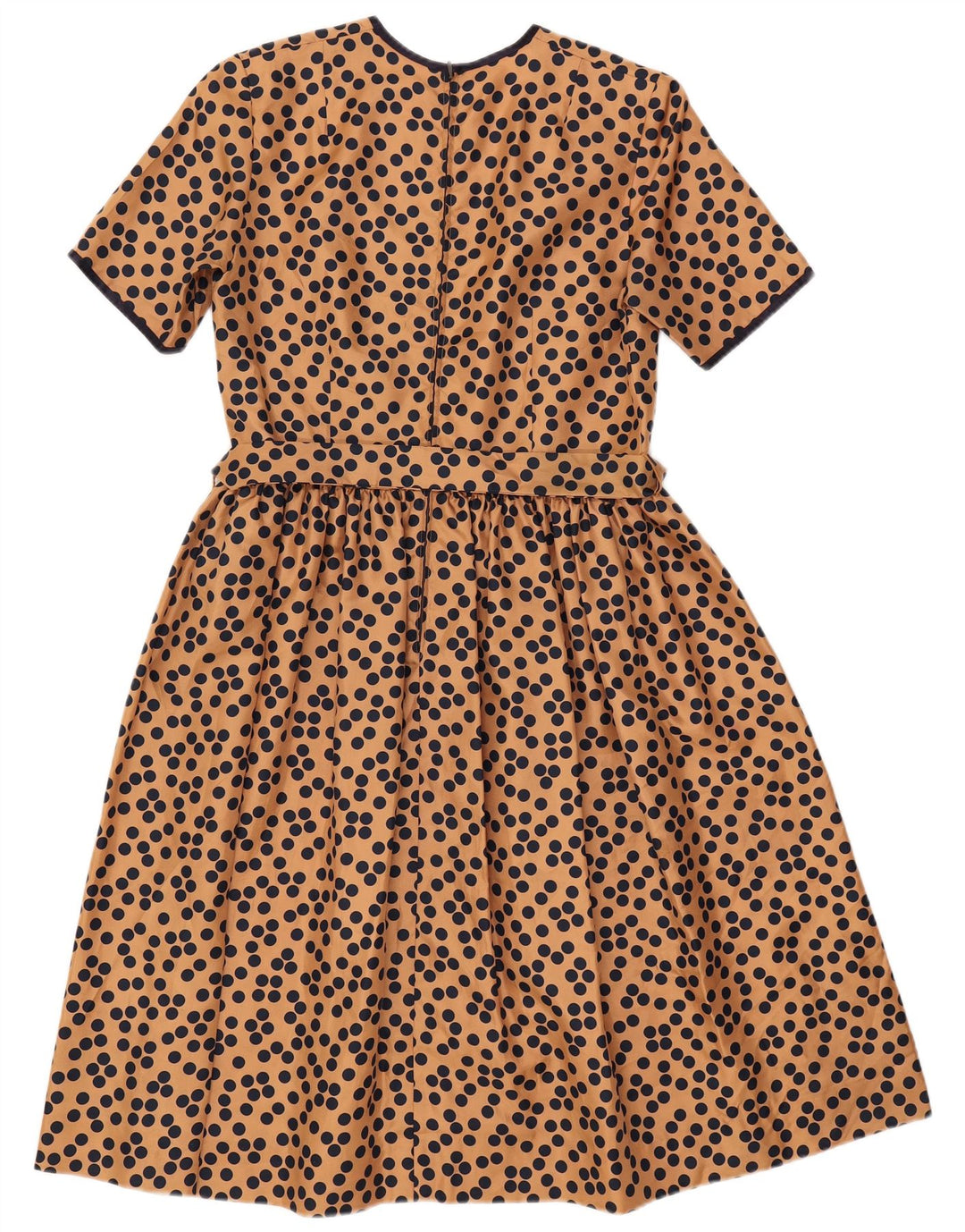 Abito a trapezio da donna VINTAGE UK 12 Marrone medio maculato