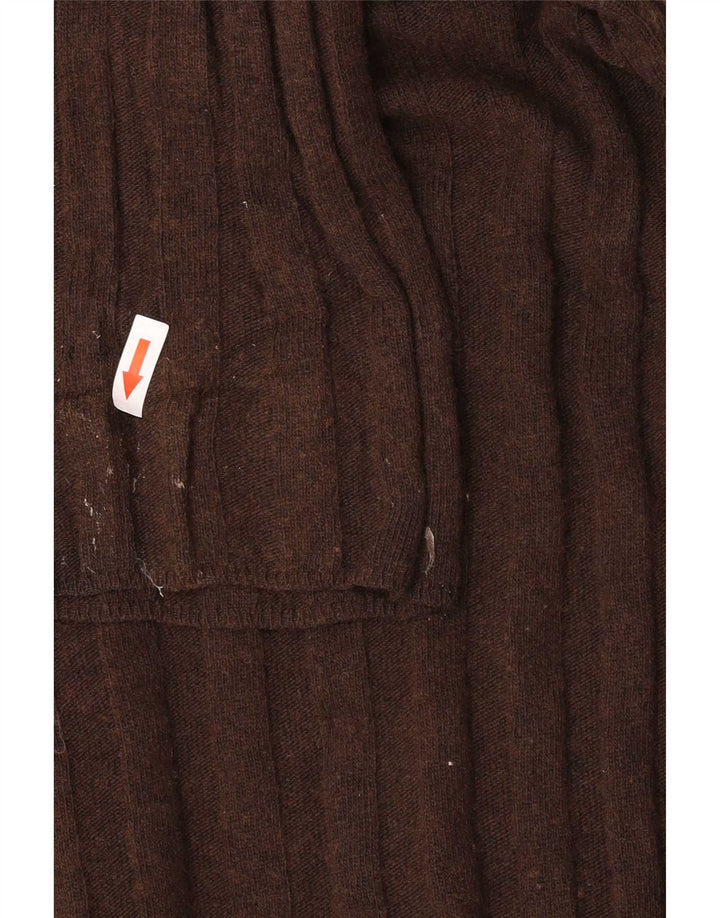 Maglione maglione girocollo oversize da donna Zara UK 14 Poliammide marrone medio