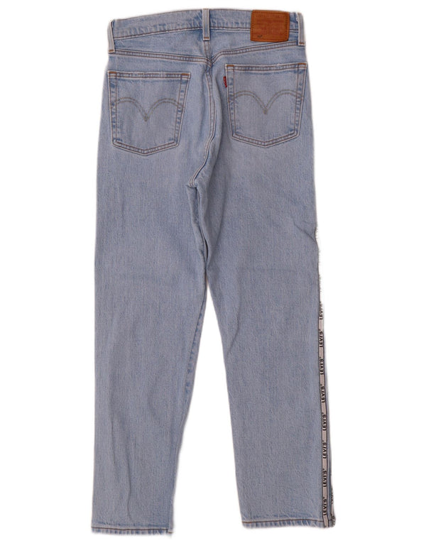 Jeans dritti con grafica Levi's 501 da donna W27 L26 in cotone blu