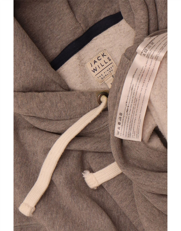 Maglione con cappuccio grafico da uomo Jack Wills in cotone chiazzato grigio medio