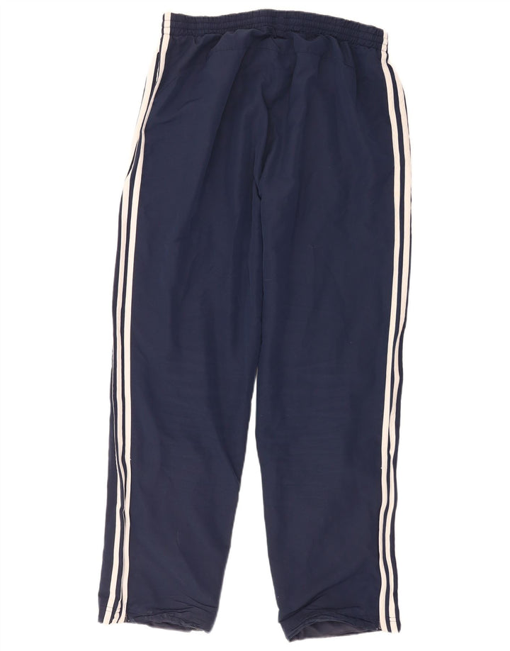 Pantaloni da tuta da uomo Adidas Large in poliestere blu navy