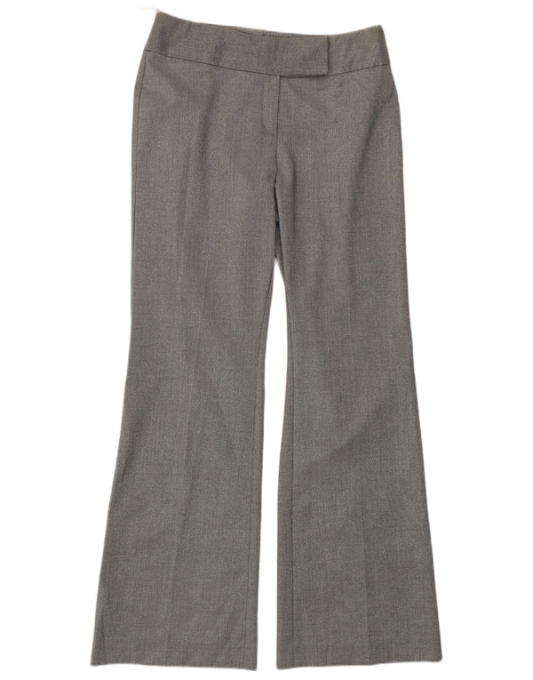 Pantaloni da abito bootcut da donna Oasis UK 10 Small W30 L32 Argento Poliestere