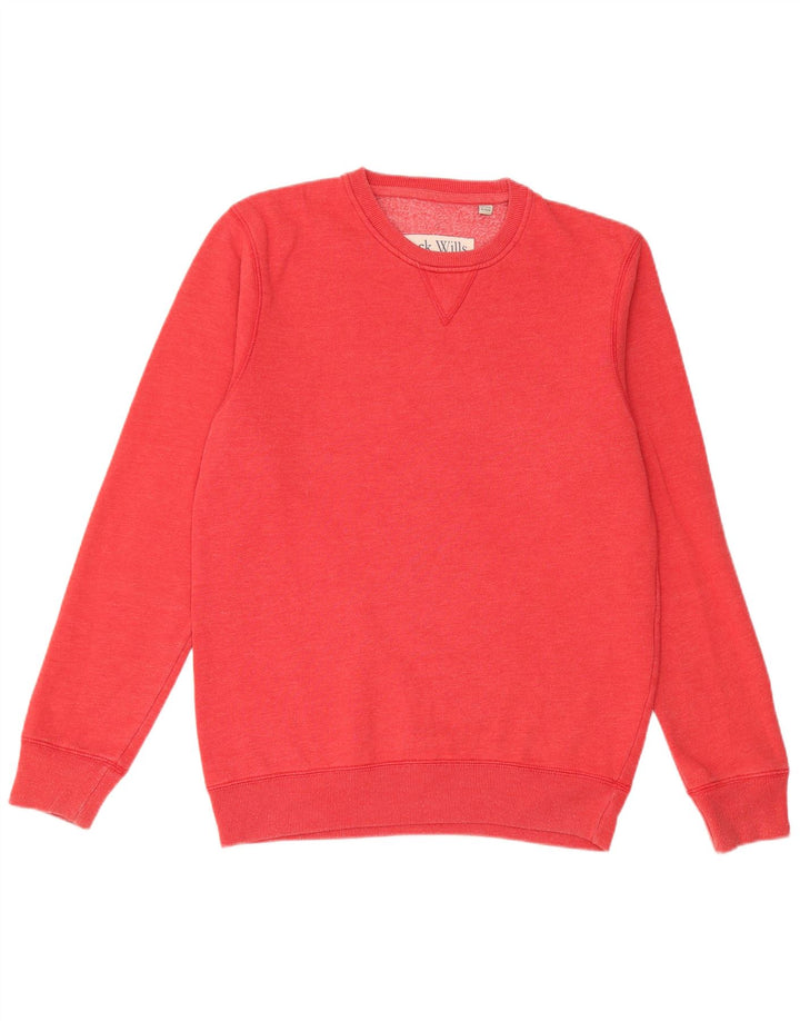 JACK WILLS Felpa grafica da uomo Maglione rosso medio in cotone
