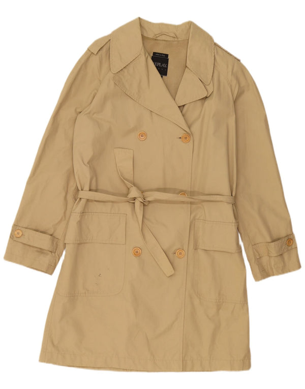 REPLAY Trench da donna UK 14 Cotone beige medio