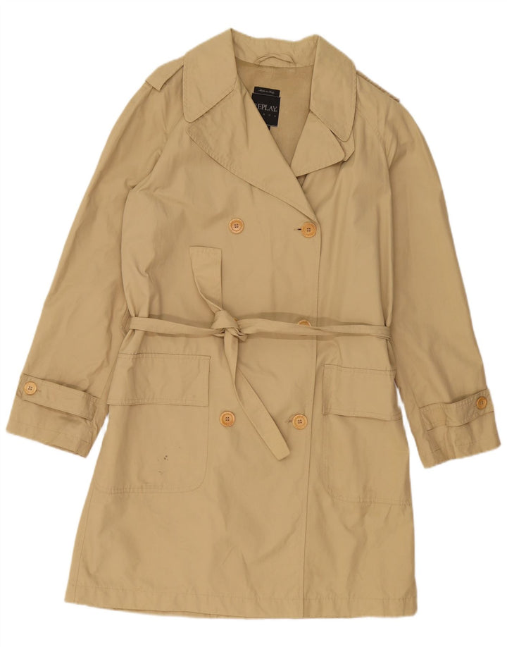 REPLAY Trench da donna UK 14 Cotone beige medio