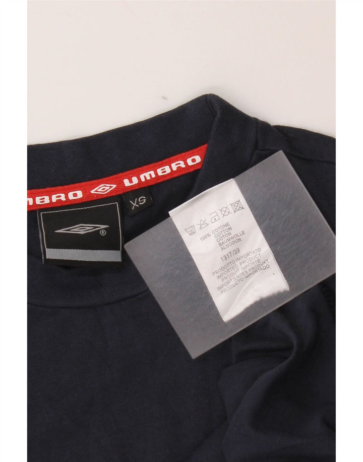 T-shirt da uomo Umbro Top XS in cotone blu navy