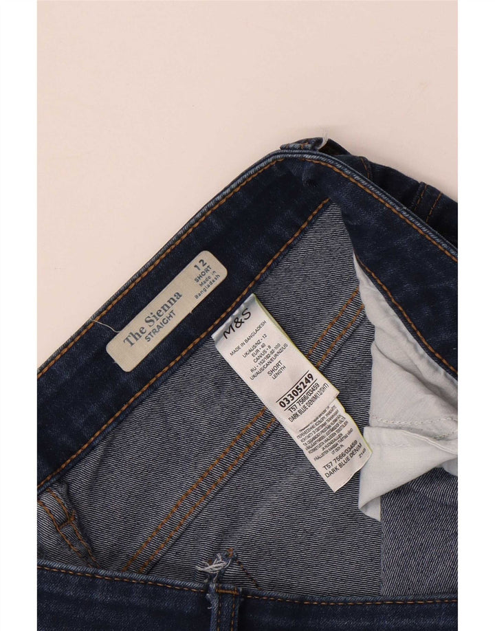 Jeans dritti Marks & Spencer da donna The Sienna UK 12 medio W30 L29 blu