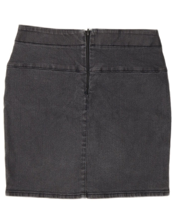 Mini gonna di jeans da donna Zara EU 36 XS W26 Grigia