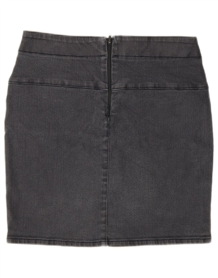 Mini gonna di jeans da donna Zara EU 36 XS W26 Grigia