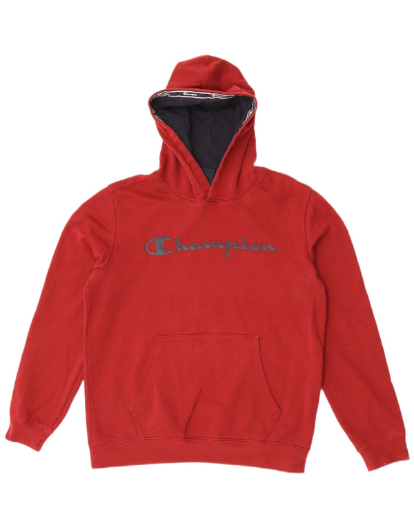 Felpa con cappuccio grafica Champion da ragazzo 15-16 anni 2XL Cotone rosso