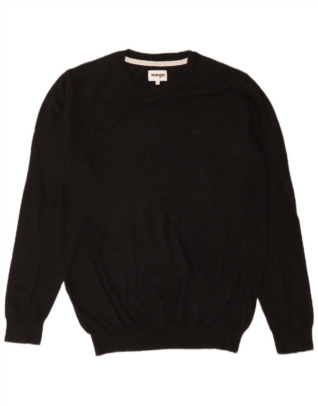 Maglione maglione girocollo da uomo Wrangler grande cotone nero