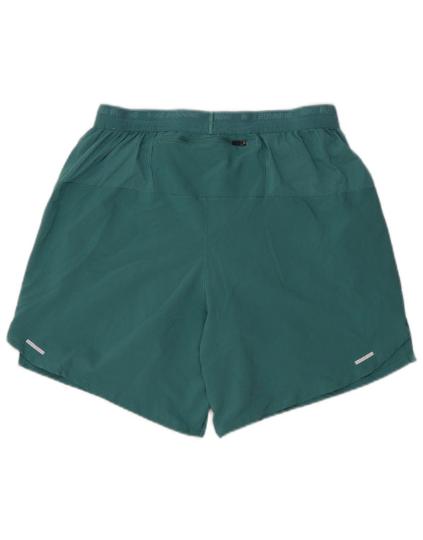 Pantaloncini sportivi grafici NIKE Dri Fit da donna UK 14 poliestere verde medio