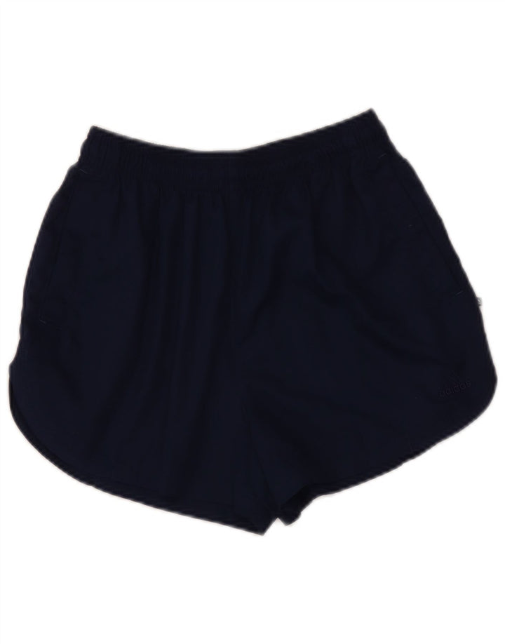 Pantaloncini sportivi Adidas da donna UK 12 medio blu navy poliestere