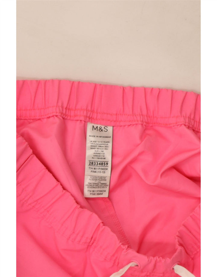 Pantaloncini sportivi per ragazze Marks & Spencer 12-13 anni Poliestere rosa