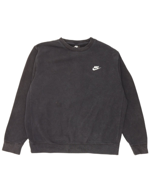 NIKE Felpa da uomo Maglione grande in cotone nero